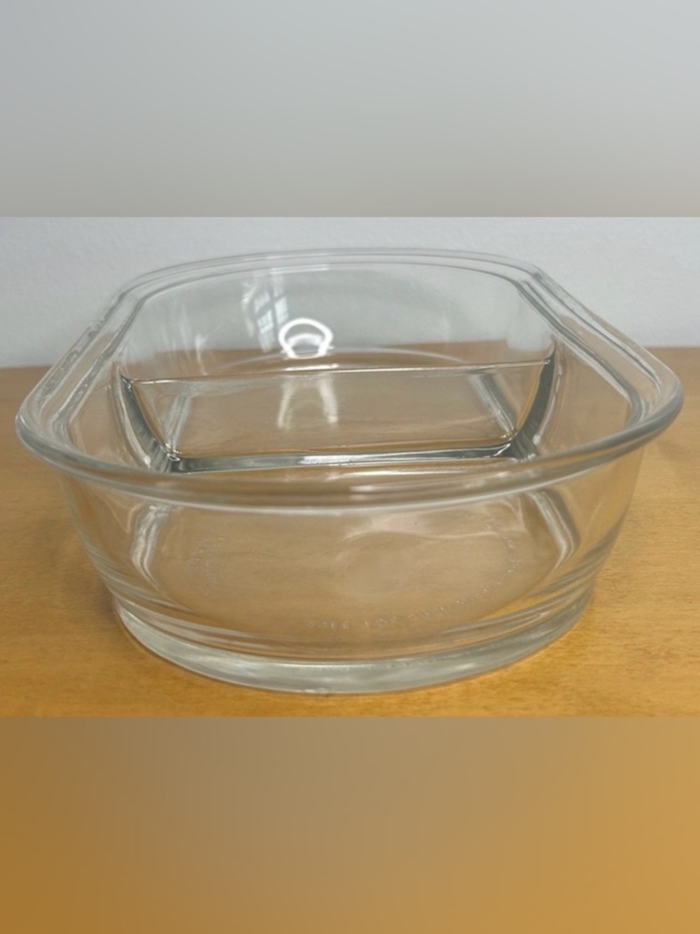 Vintage PYREX Clear Glass 2 Part
Divided dish - Picture 6 of 8